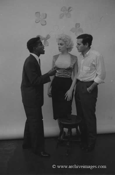 8x10 Print Marilyn Monroe Sammy Davis Jr Candid Social Event 1955 #SDJ 